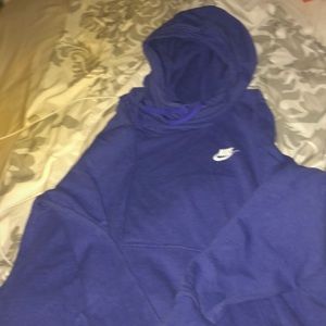 a violet hoodie